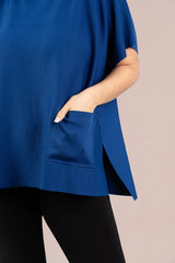 Sympli Cloud Pocket Pop Over | Cobalt
