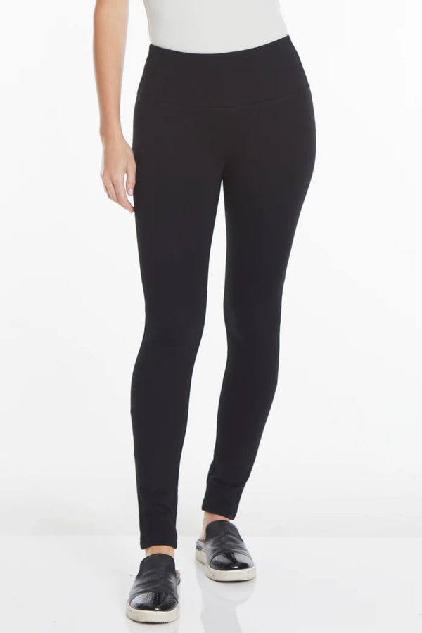 SlimSation by Multiples Wide Band Pull-On Legging-Black