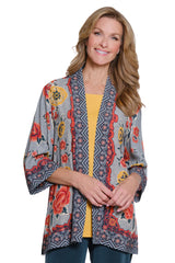 Multiples Banded Open Front Jacket | Multi
