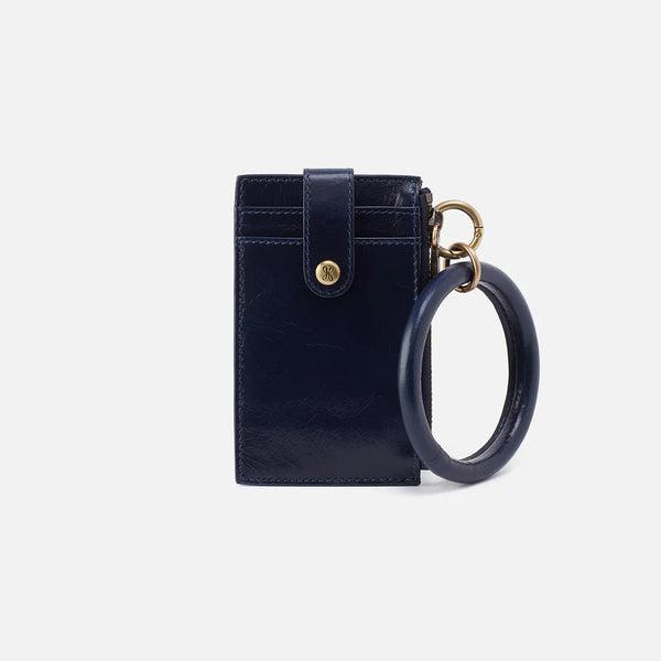 HOBO Ring Credit Card Wristlet Polished Leather | Nightshade