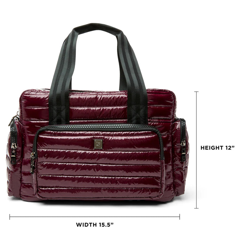 Think Royln Voyager Travel Bag | Glossy Deep Burgundy