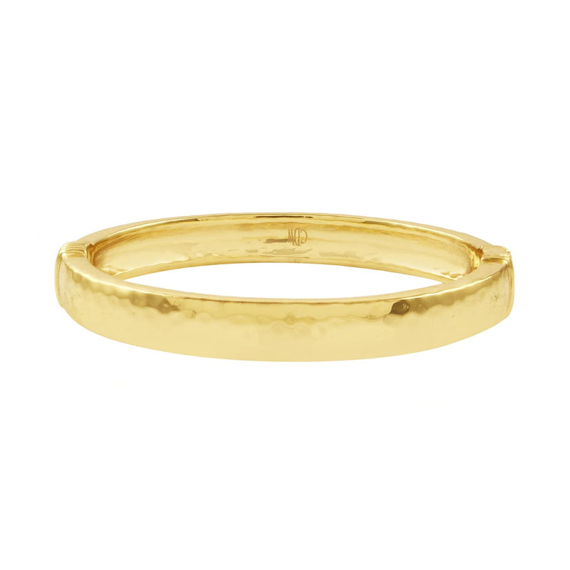 Capucine De Wulf Cleopatra Oval Hinged Bangle - Gold