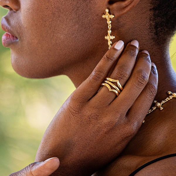 Capucine De Wulf Cleopatra Stacking Ring Set - Gold