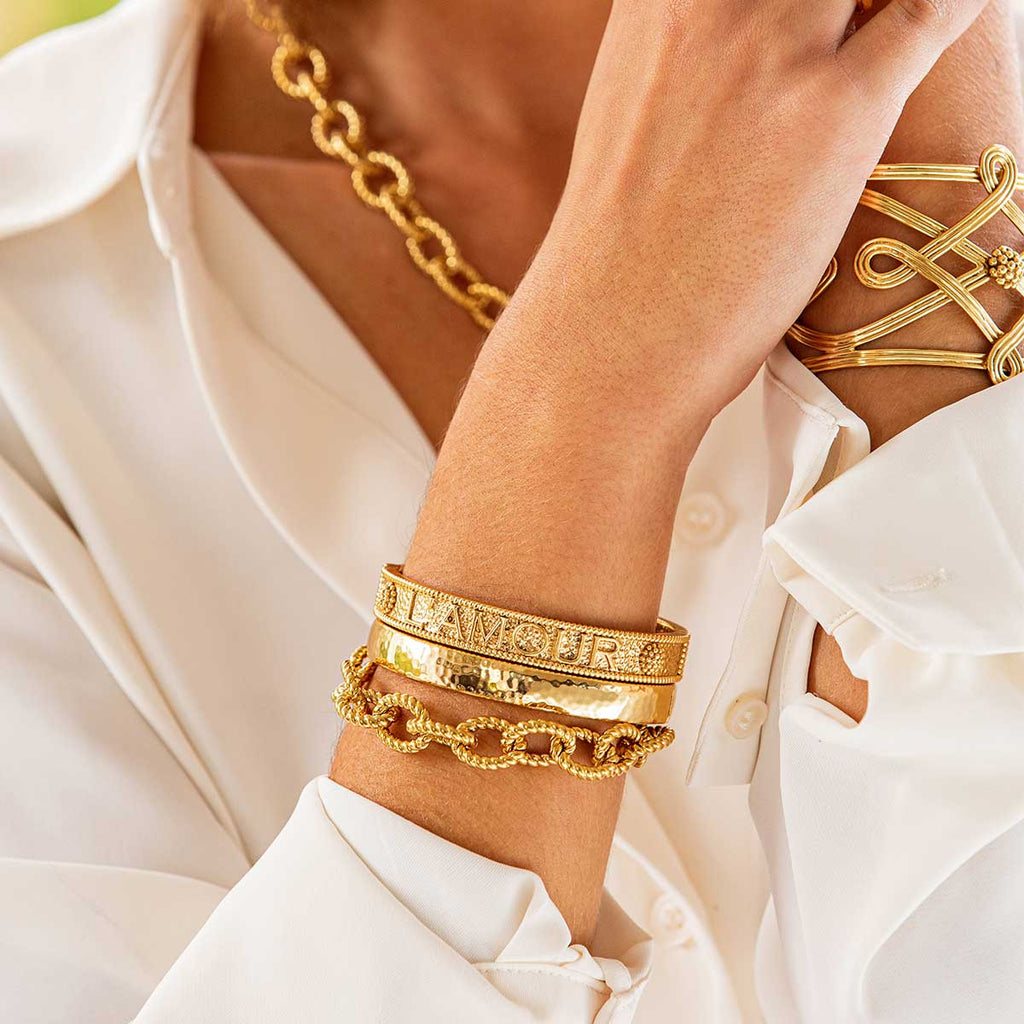 Capucine De Wulf Wit & Wisdom Bangle - L'Amour Toujour Gold