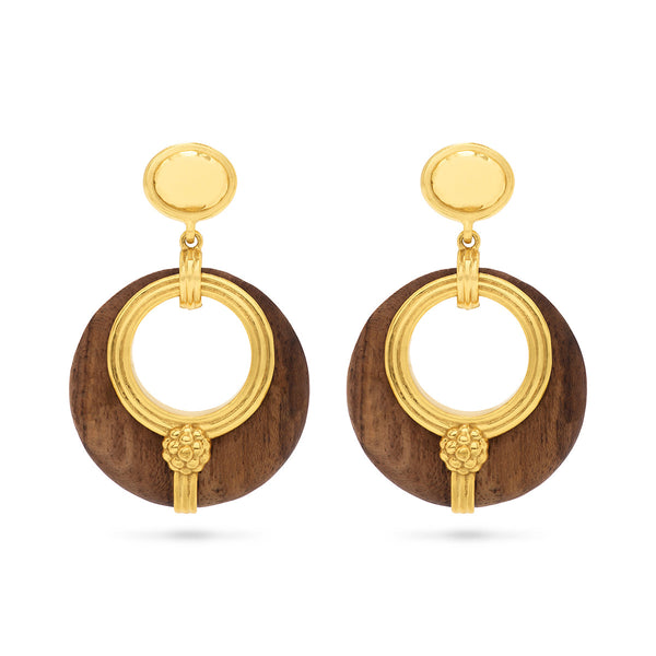 Capucine De Wulf Gaia Frontal Hoop Earrings - Teak