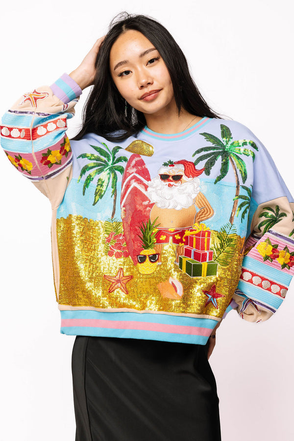Queen Of Sparkles Vintage Vacation Santa