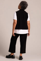 Sympli Cropped Core Vest | Black