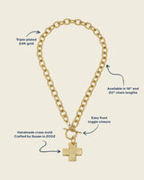 Susan Shaw Cross Toggle Necklace