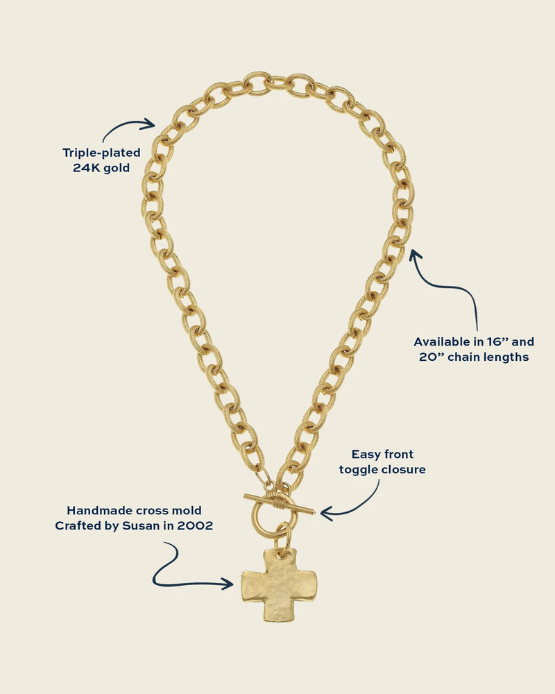Susan Shaw Cross Toggle Necklace