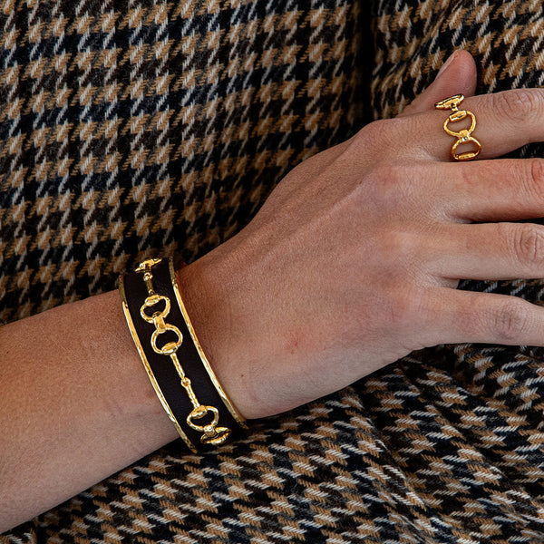 Capucine De Wulf Equestrian Snaffle Bit Cuff - Espresso