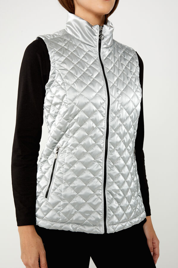 Dolcezza Woven Vest-Silver