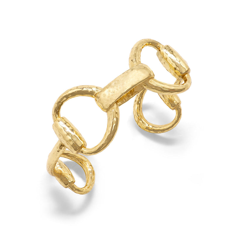 Capucine De Wulf Equestrian Snaffle Bit Link Cuff - Gold