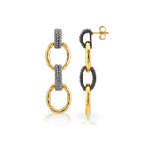 Capucine De Wulf Cleopatra Regal Double Link Earrings - Gold/Midnight