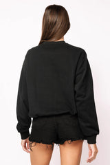 Queen Of Sparkles Licensed Arkansas Black with Multi Jewel Letter Sweatshirt