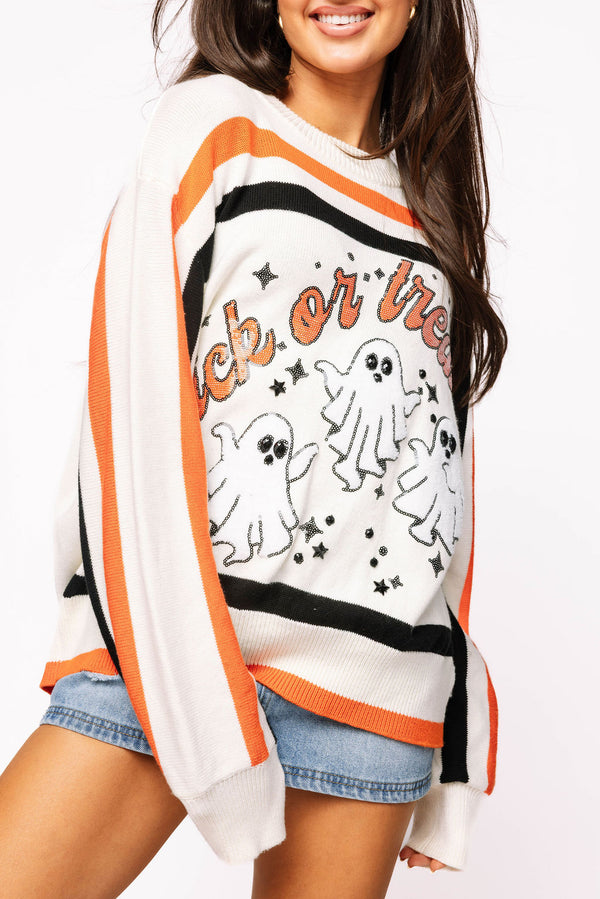Queen Of Sparkles 'Trick or Treat' Long Sleeve Sweater