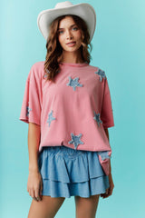 Fantastic Fawn Americana Denim Star Top