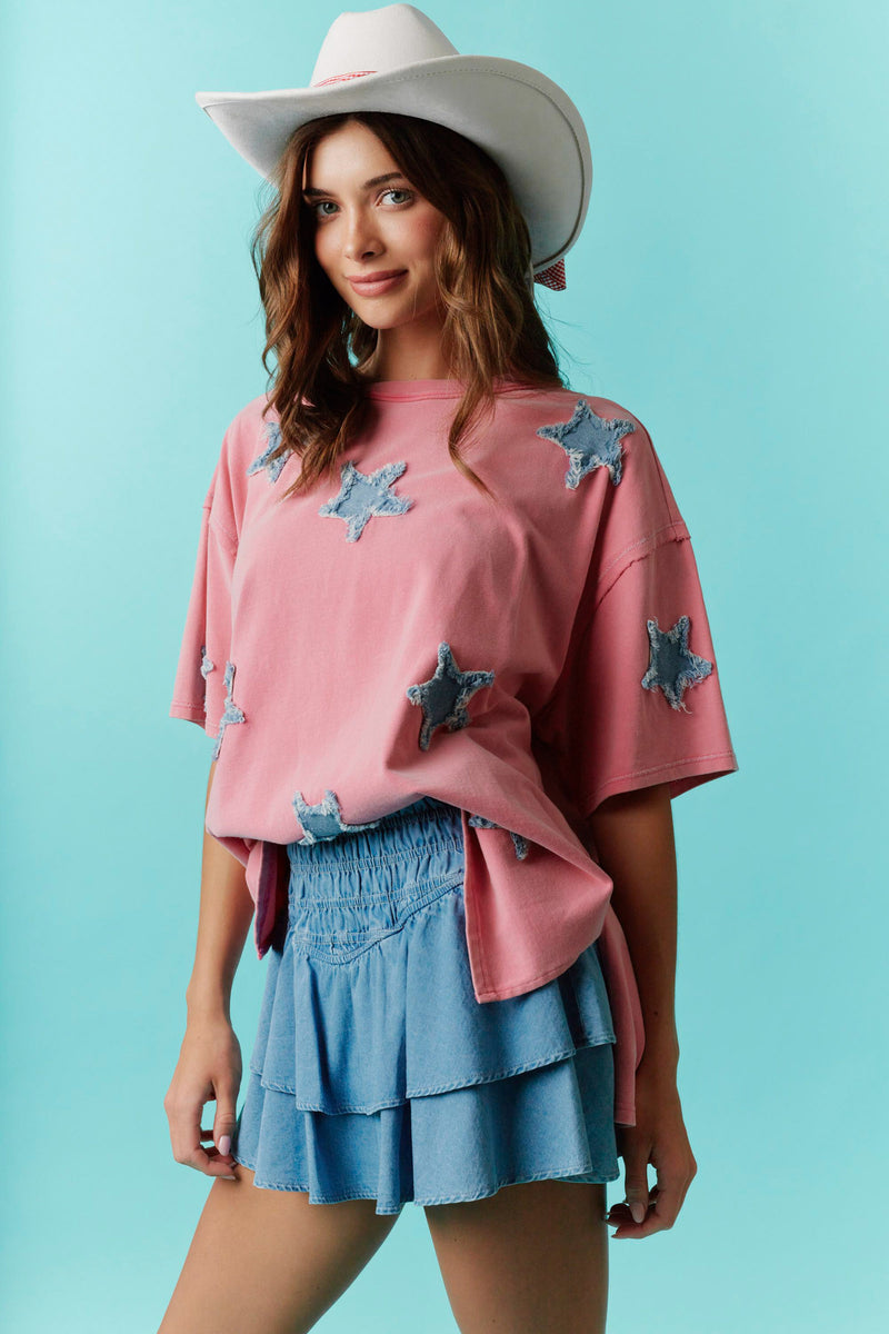 Fantastic Fawn Americana Denim Star Top