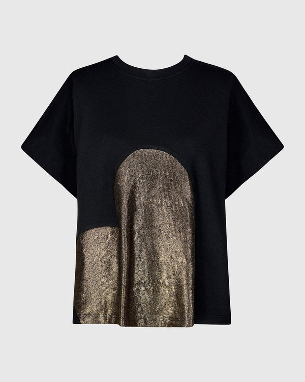 Alembika Gigi Relaxed Heart Tee | Black/Gold