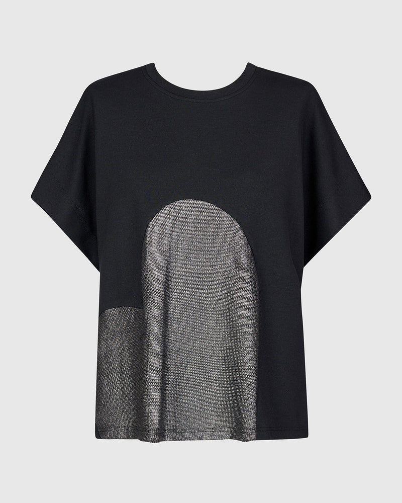 Alembika Gigi Relaxed Heart Tee | Black/Silver