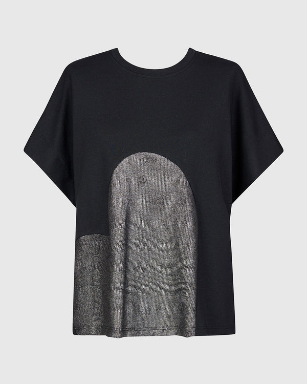 Alembika Gigi Relaxed Heart Tee | Black/Silver