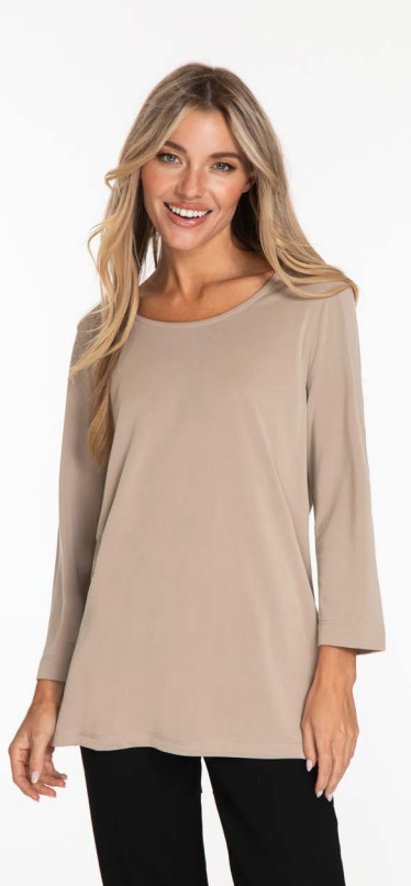 Multiples High Neck Knit Top Stone