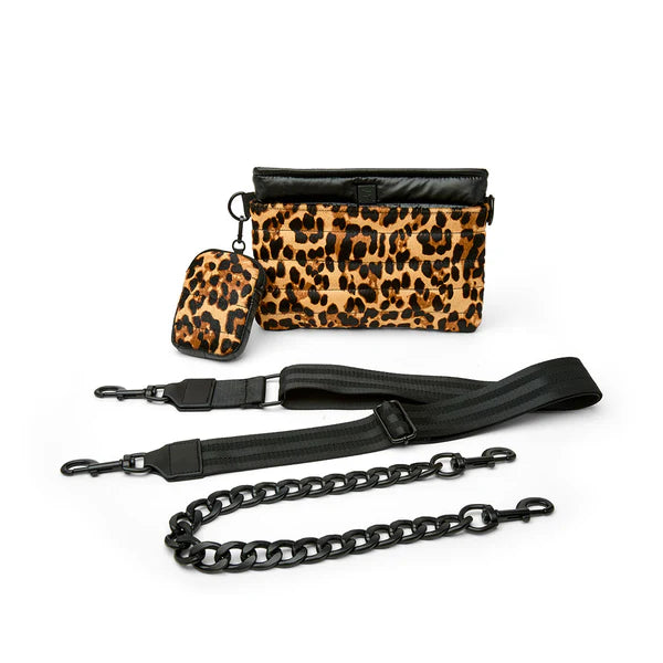 Think Royln Downtown Crossbody | Wild Leopard Pony and Pearl Black
