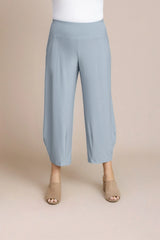 Sympli Narrow Lantern Pant | Stone Blue