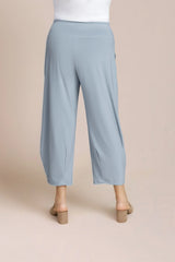 Sympli Narrow Lantern Pant | Stone Blue