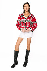 Queen Of Sparkles Licensed Arkansas Full Basketball Rhinestone Icon Cardigan