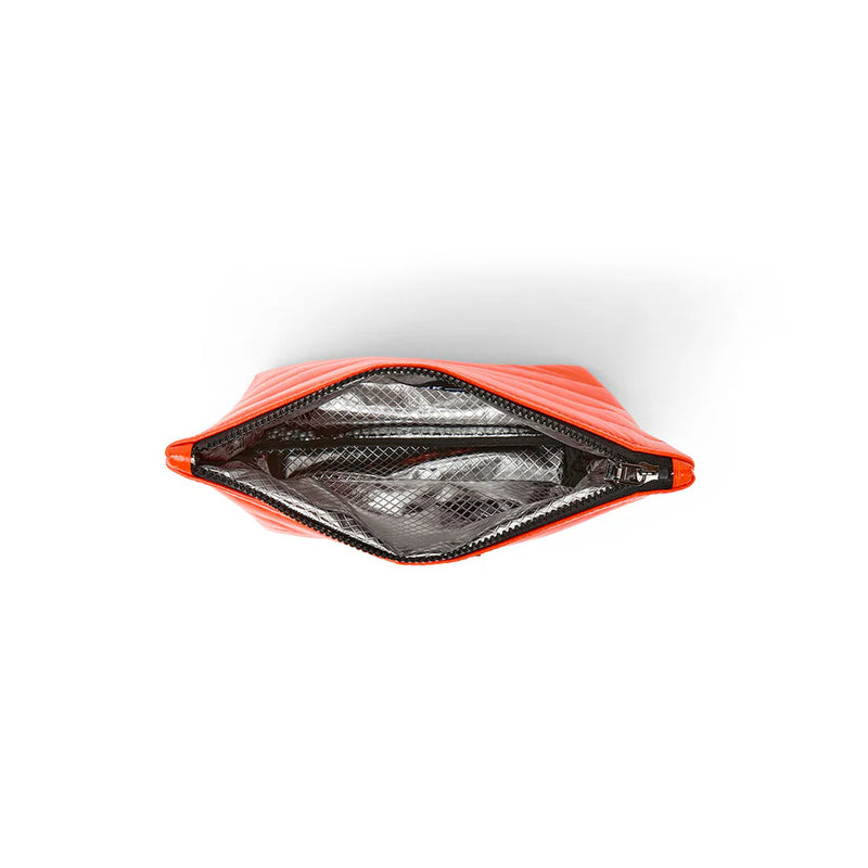 Think Royln Travel Trio Organizational Pouches| Fuchsia /Orange & Pearl Silver