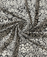 Tribal Printed Soft Challis V-Neck Empire Waist Maxi Dress