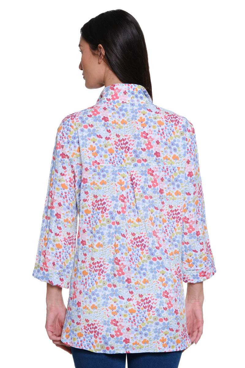 John Mark Printed Camp Shirt | Flower