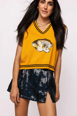 Queen Of Sparkles Licensed Mizzou V Neck Sweater