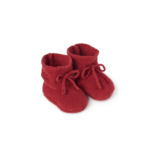 Elegant Baby Garter Booties Red