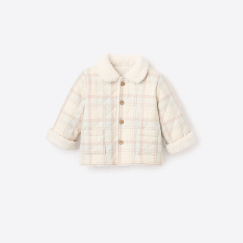 Elegant Baby Plaid Quilted Jacket