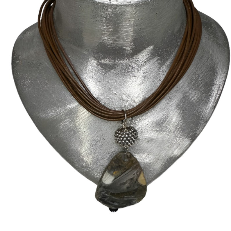 Simon Sebbag Leather Necklace-Saddle