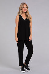 Sympli Tipped Reversible Go to Tank Relax Black/Ivory