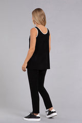 Sympli Tipped Reversible Go to Tank Relax Black/Ivory