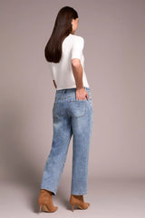 Tribal Classic Denim Audrey Girlfriend Jeans | Washed Blue