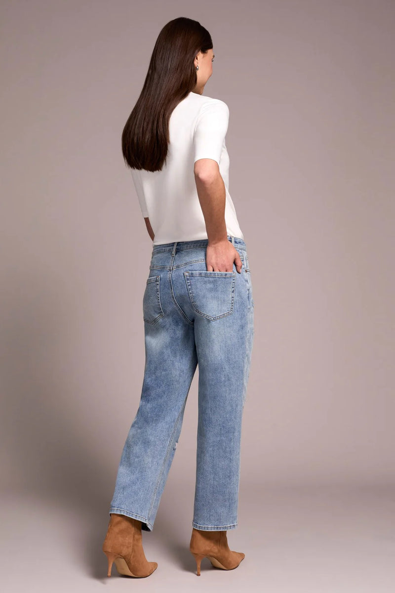 Tribal Classic Denim Audrey Girlfriend Jeans | Washed Blue