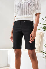 Tribal Flatten It® Pull-On Bermuda Shorts | Black