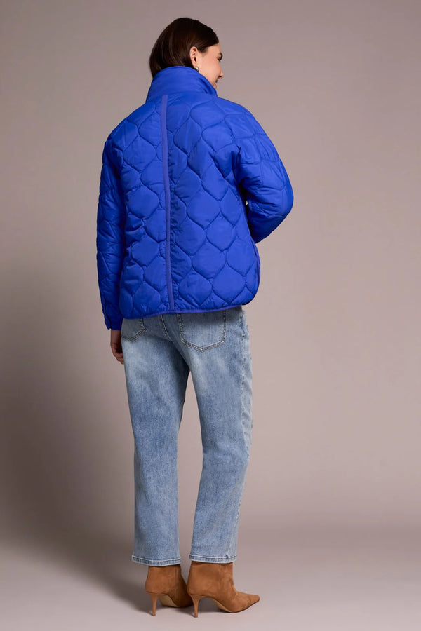 Tribal Lightweight Drop Shoulder Quilted Puffer | Lapis Blue