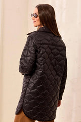 Tribal Reversible Diamond Quilted Button-Front Jacket | Brown/Black
