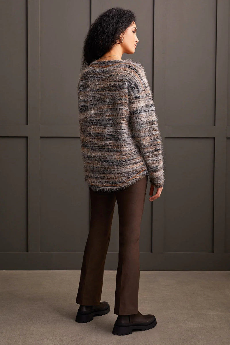 Tribal Soft Luxe Eyelash Sweater-Walnut