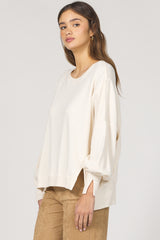 Dear John Denim Trenton Crew Neck Long Sleeve Oversized Fit | Whitecap Gray