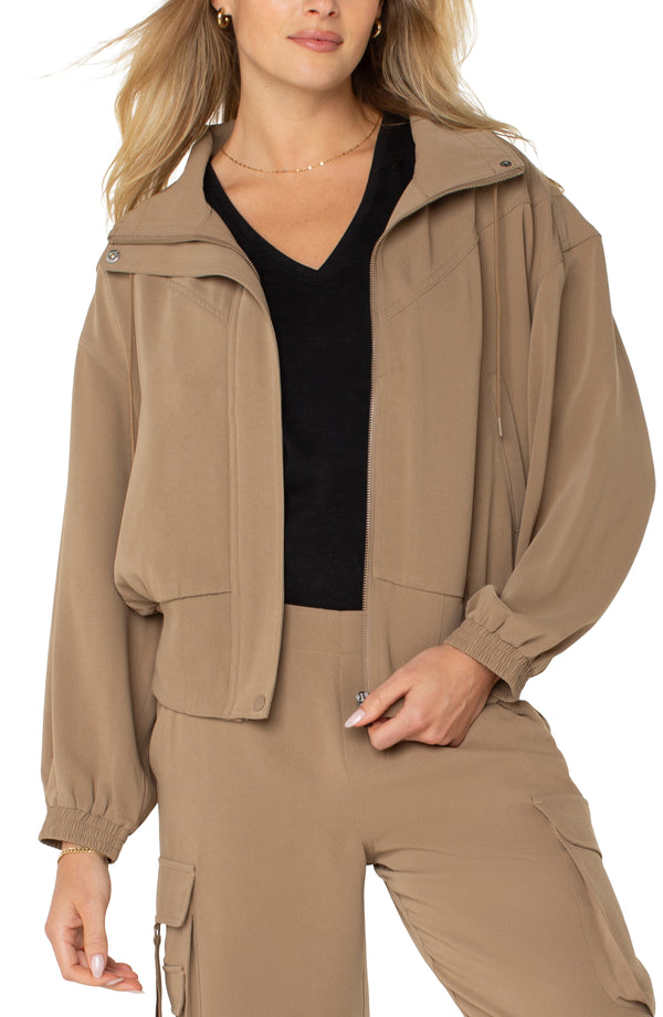 Liverpool Zip Up Dolman Jacket | Palo Santo