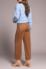 Tribal High-Rise Palazzo Pant | Walnut