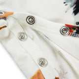 Milkbarn Chicken Organic Cotton Zipper Footed Romper