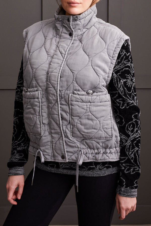 Tribal Quilted Lyocell Vest-Elephant