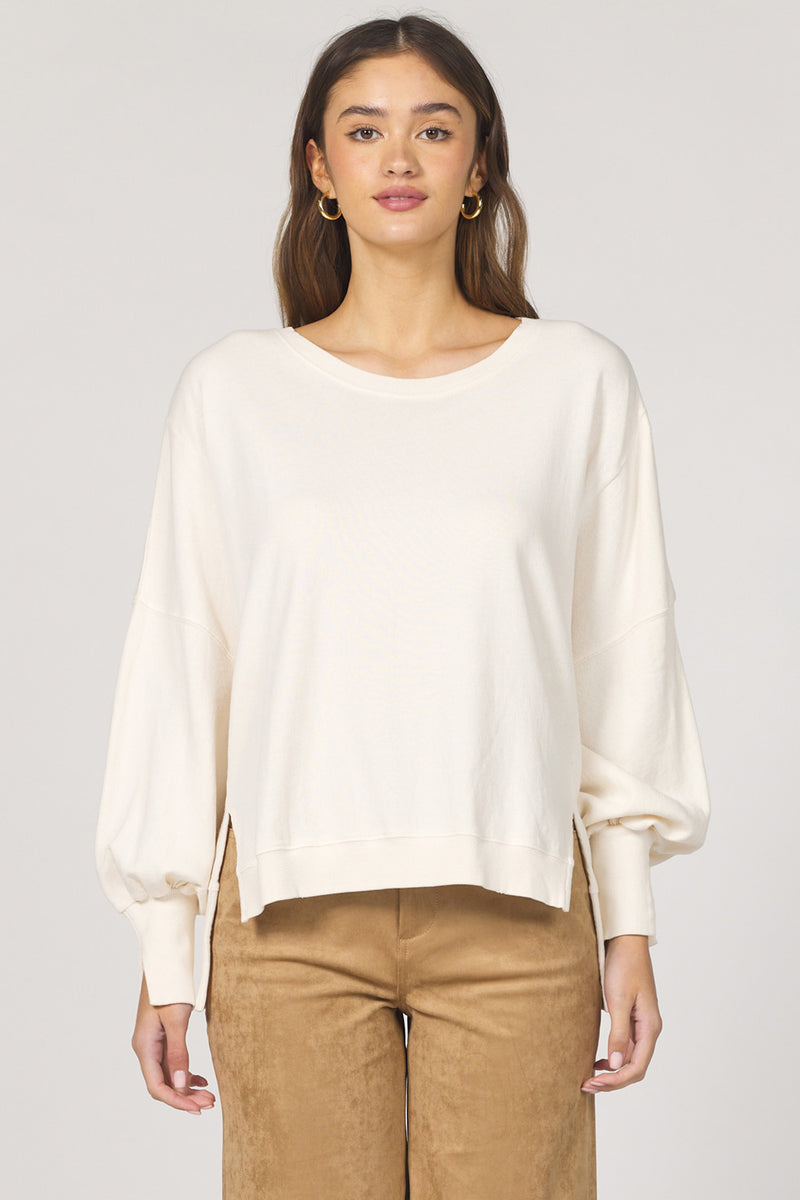 Dear John Denim Trenton Crew Neck Long Sleeve Oversized Fit | Whitecap Gray